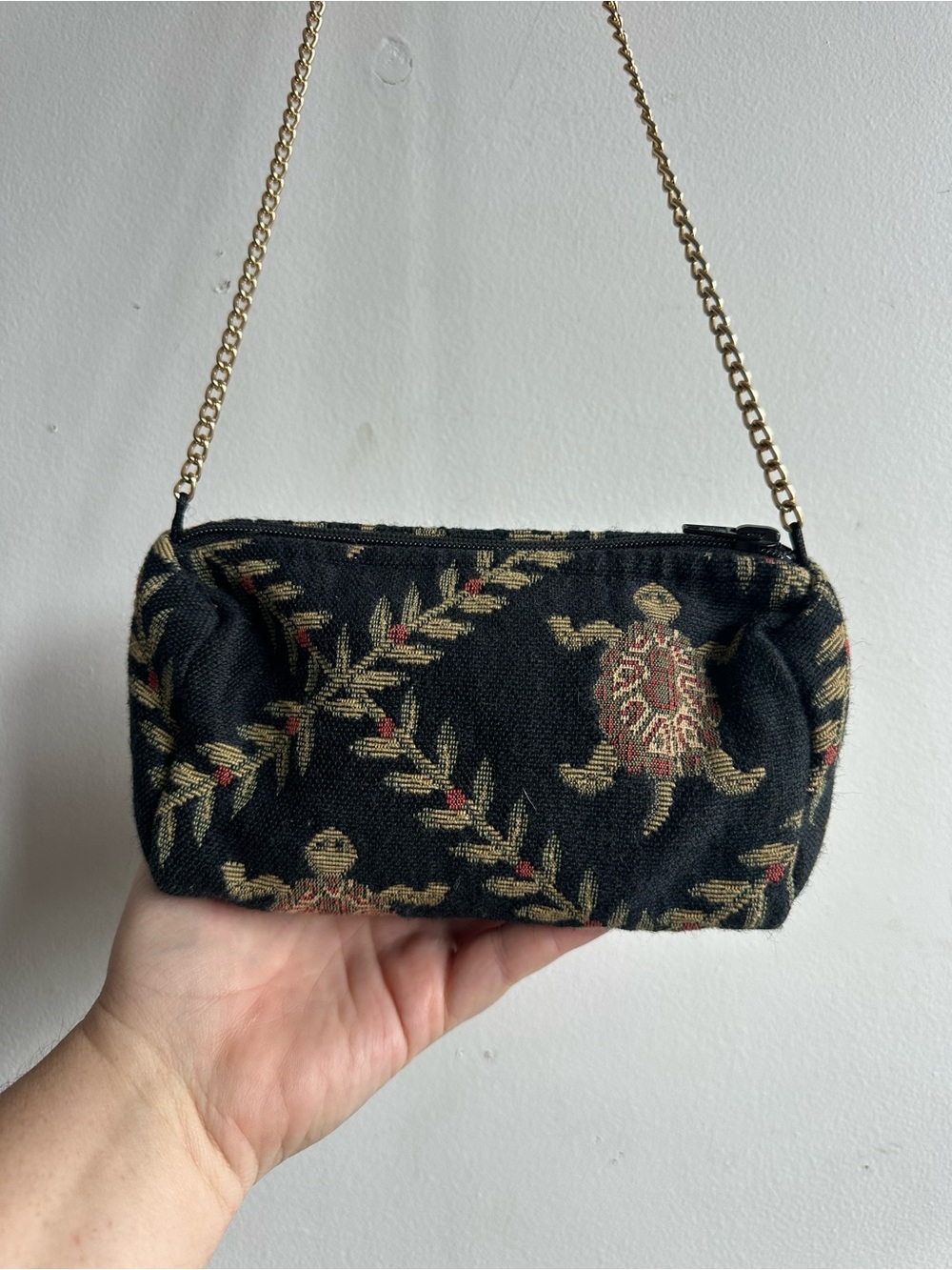 Vintage Doodle Bags Stuart Florida Tapestry Sea Turtle Chain Strap